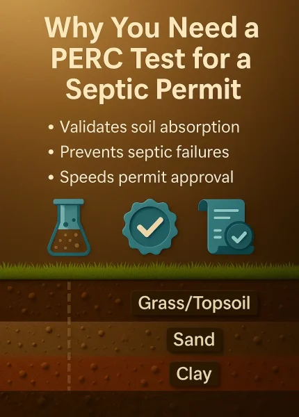 Why you need a PERC test for a septic permit - benefits of soil absorption testing
