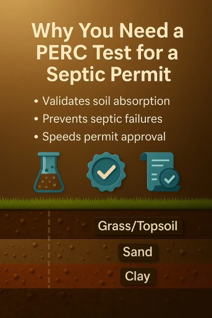 Why you need a PERC test for a septic permit - benefits of soil absorption testing